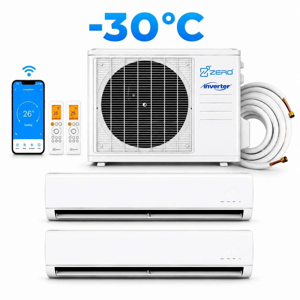Zero Multi Zone Ductless Heat Pump System